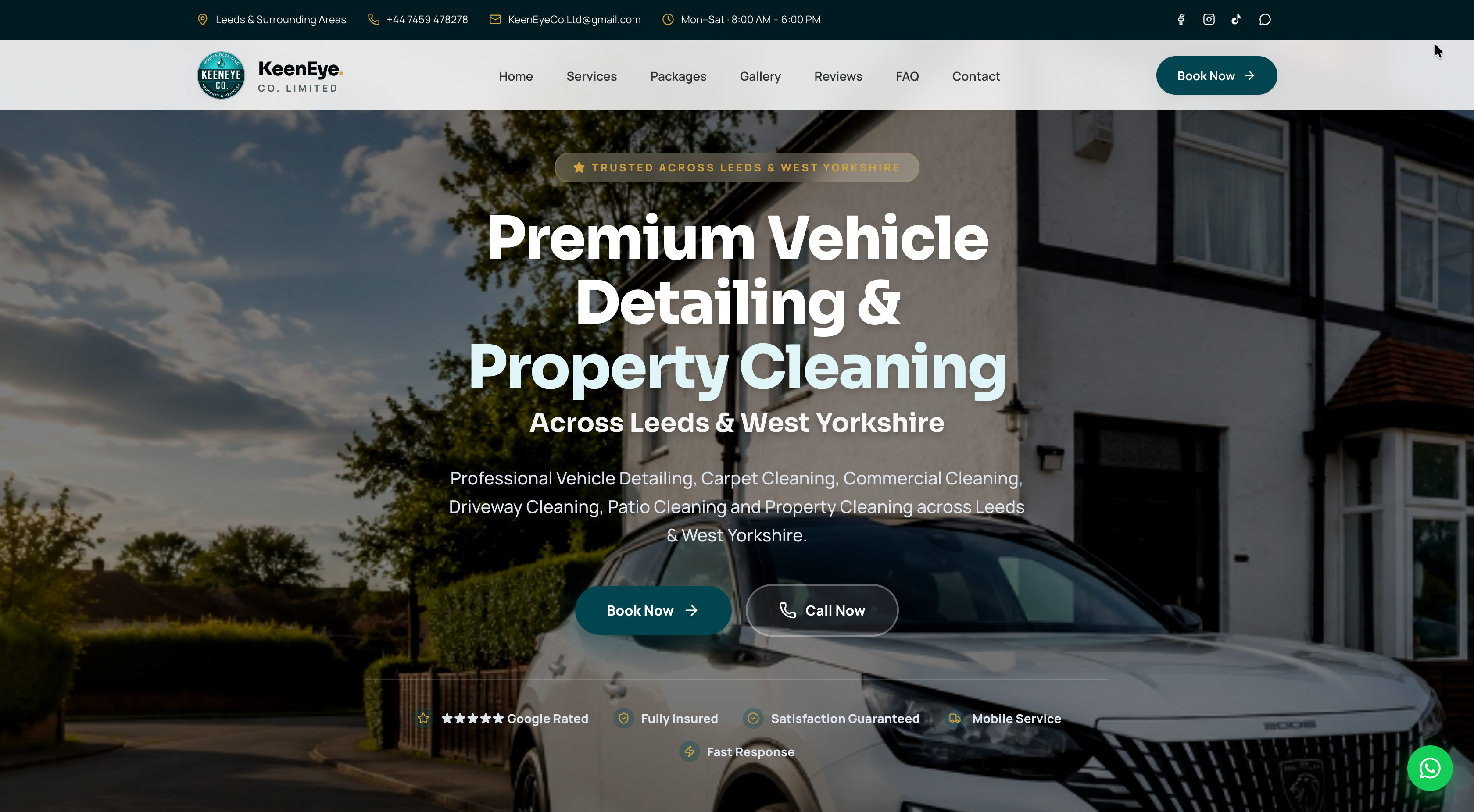 KeenEye Co. Ltd website homepage shown on desktop